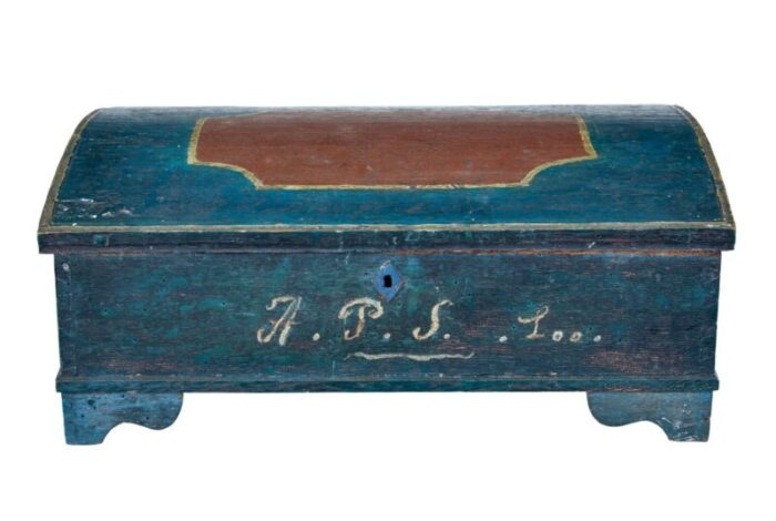 19th century swedish painted desktop box 3