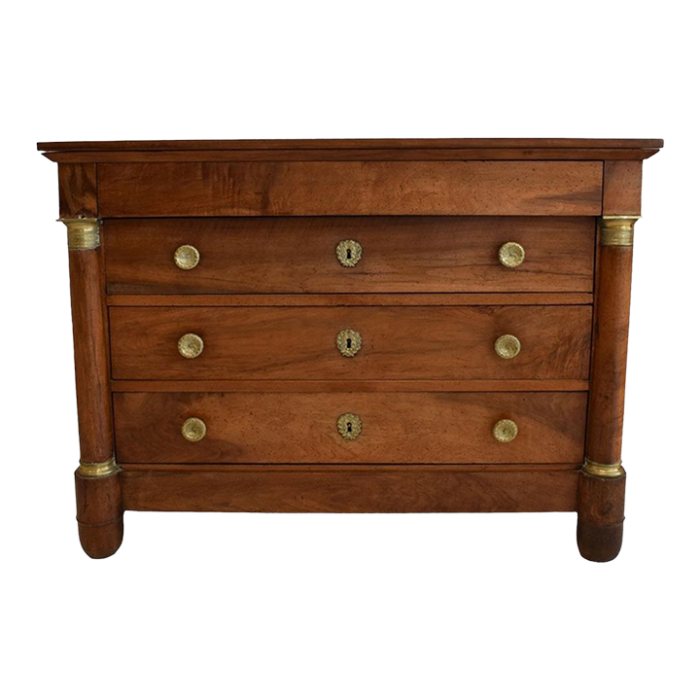 19th century walnut empire chest 6069