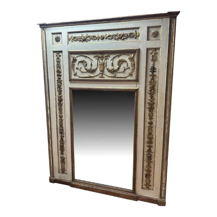 7 tall early 19th century french trumeau mirror 9525