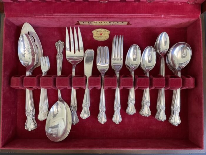 87 pieces signature 1950 silverplate flatware set service for 7 5912