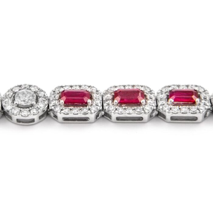 905 carat ruby and diamond white gold bracelet 1296