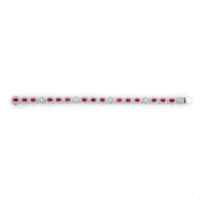 905 carat ruby and diamond white gold bracelet 9224