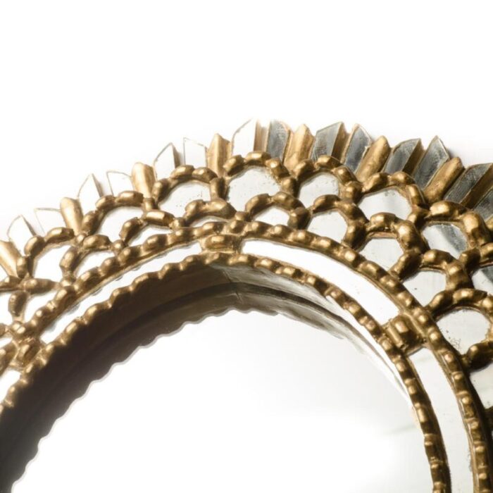 a french giltwood oval mirror in the manner of line vautrin c 1970 7189