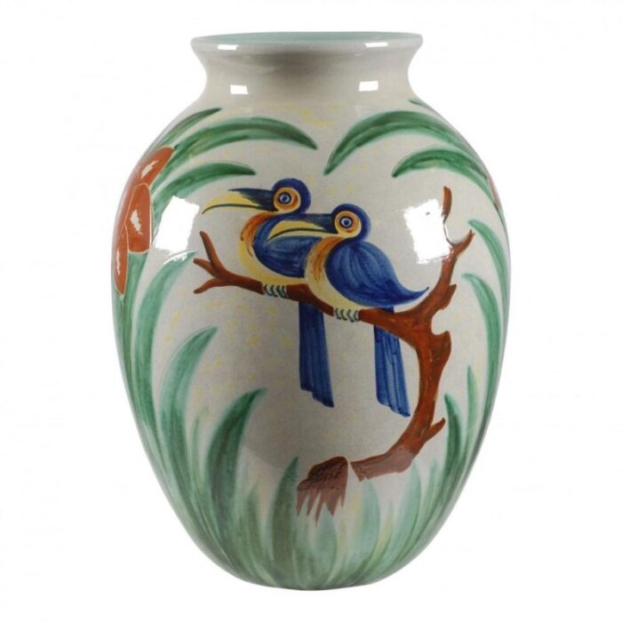 aluminia hand painted vase 1