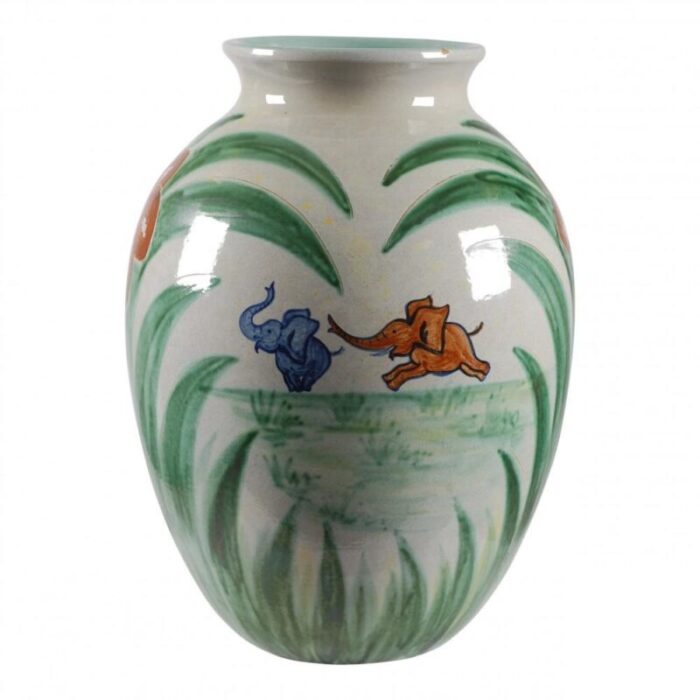 aluminia hand painted vase 2