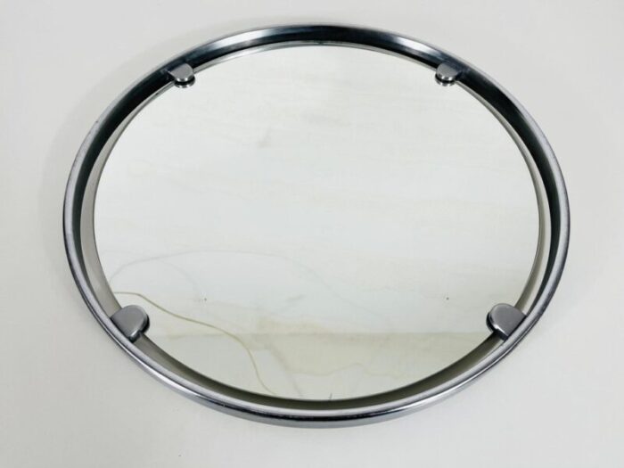 aluminium mirror attributed to hillebrand germany 1960s 2