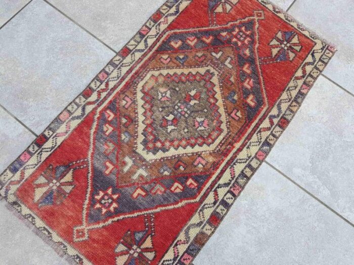 anatolian decorative door mat rug 1960 0472