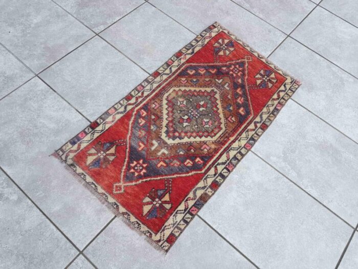 anatolian decorative door mat rug 1960 0877