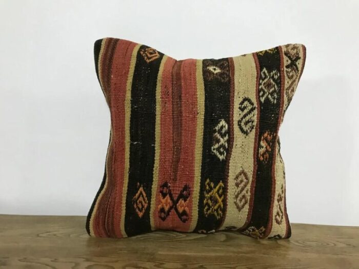 anatolian vintage kilim cushion 1950s 1028