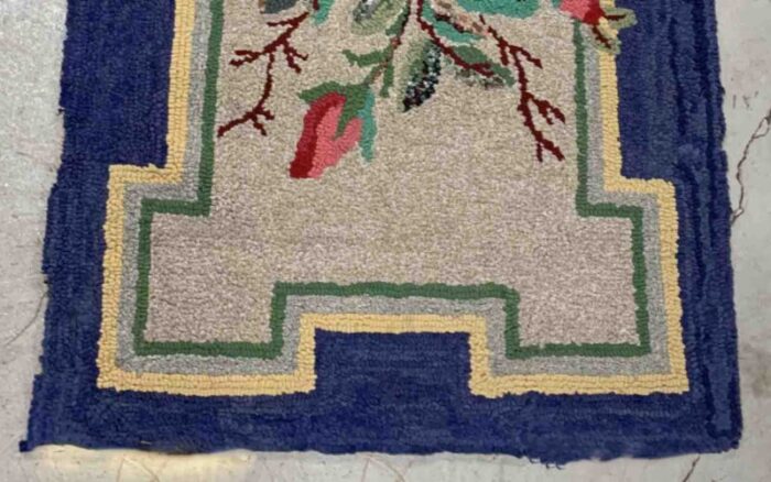 antique american hooked rug 1920s 6