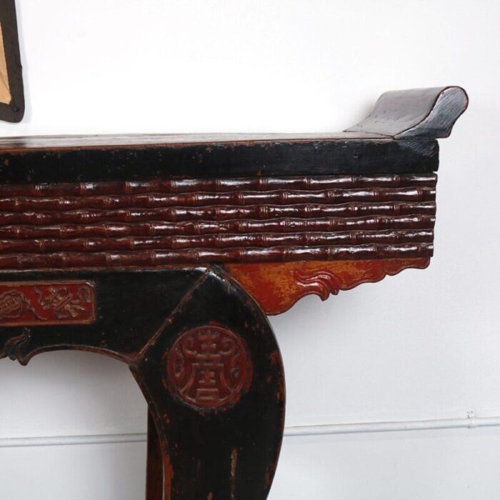 antique chinese lacquered elm altar table 3939