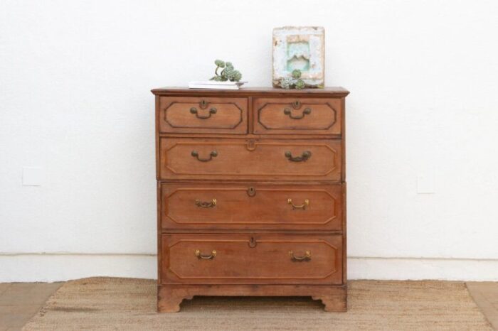 antique colonial teak chest on chest 3314