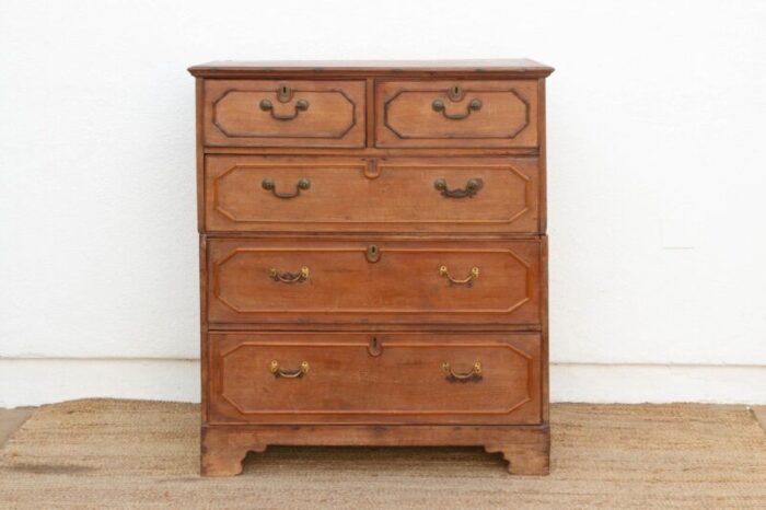 antique colonial teak chest on chest 3401