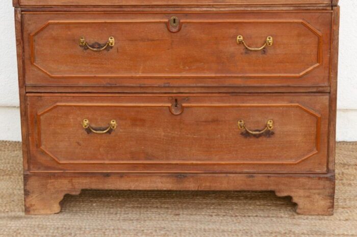 antique colonial teak chest on chest 4994