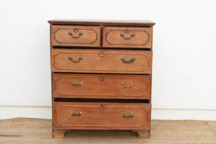 antique colonial teak chest on chest 8303