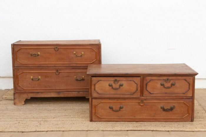 antique colonial teak chest on chest 8894