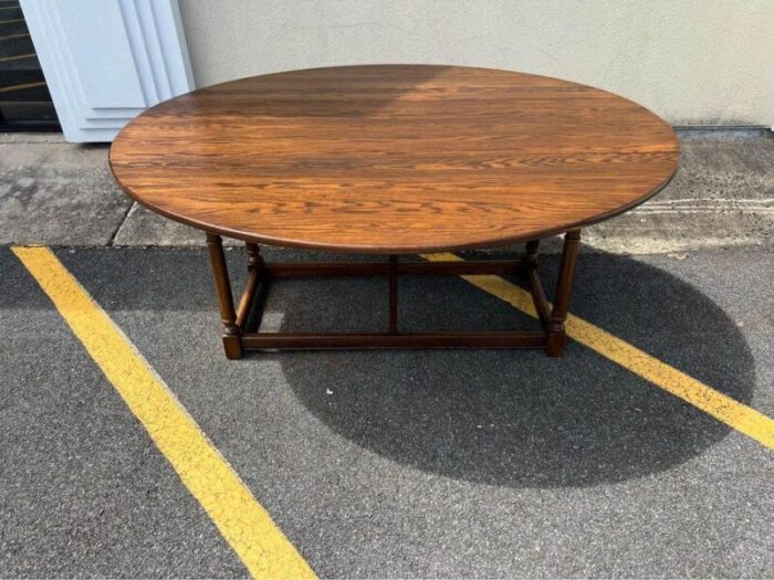 antique country farm style solid oak drop leaf dining table 2017