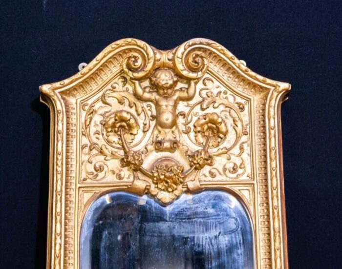 antique empire french cherub gilt pier mirror 1880s 2