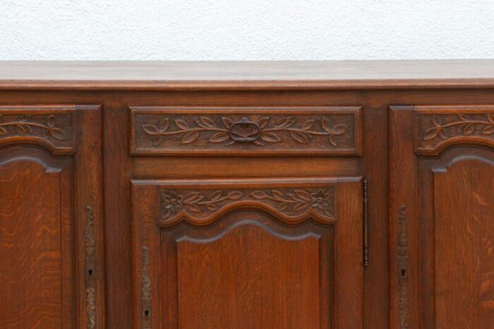 antique french carved oak enfilade buffet 6889