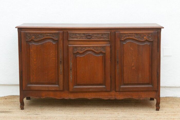 antique french carved oak enfilade buffet 8065