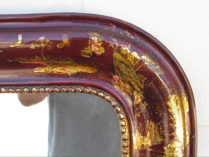 antique french louis philippe chinoiserie mirror 8556