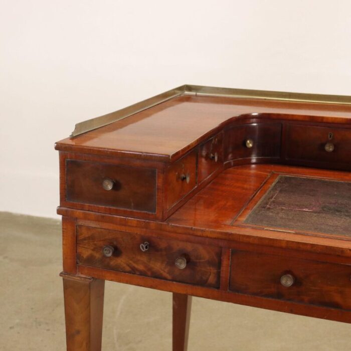 antique george iii carlton writing desk in mahogany and brass 8738