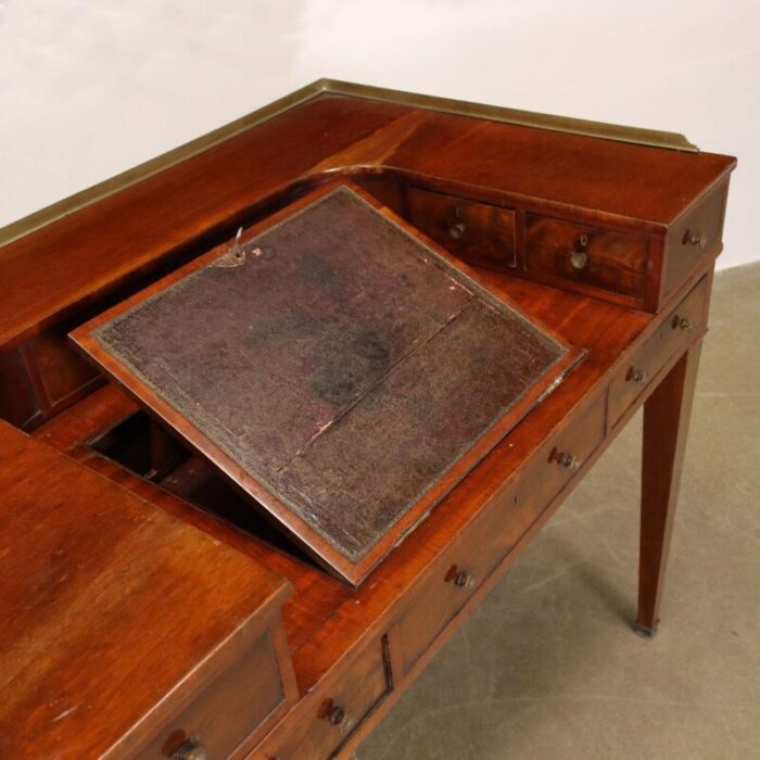 antique george iii carlton writing desk in mahogany and brass 9258