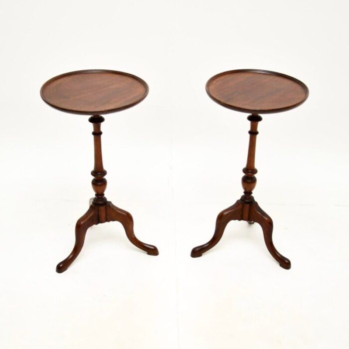 antique georgian style wine tables 1930 set of 2 2208