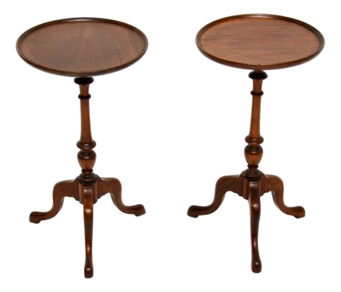 antique georgian style wine tables 1930 set of 2 9468