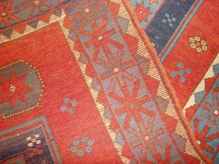 antique kazakh rug 1880s 10