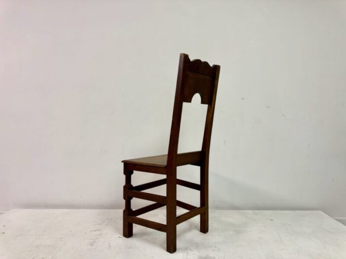 antique oak ecclesiastical side chair 0413