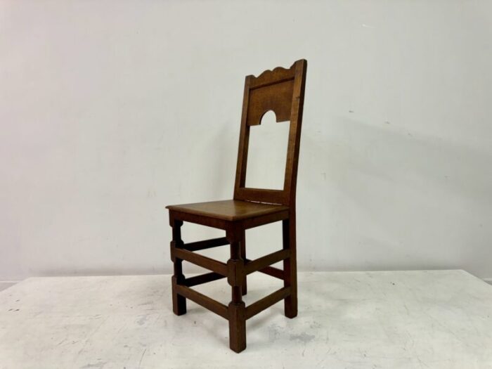 antique oak ecclesiastical side chair 1711