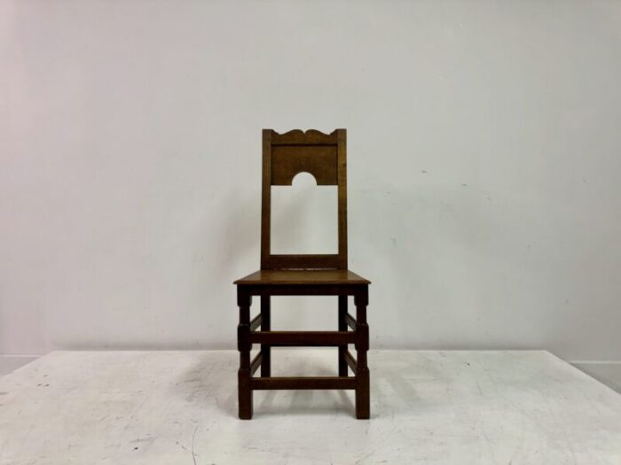 antique oak ecclesiastical side chair 4136