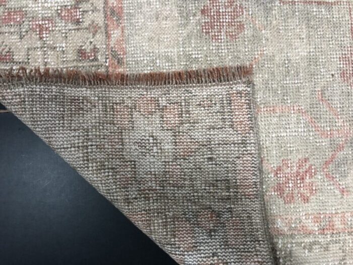 antique orange faded distressed rug 9