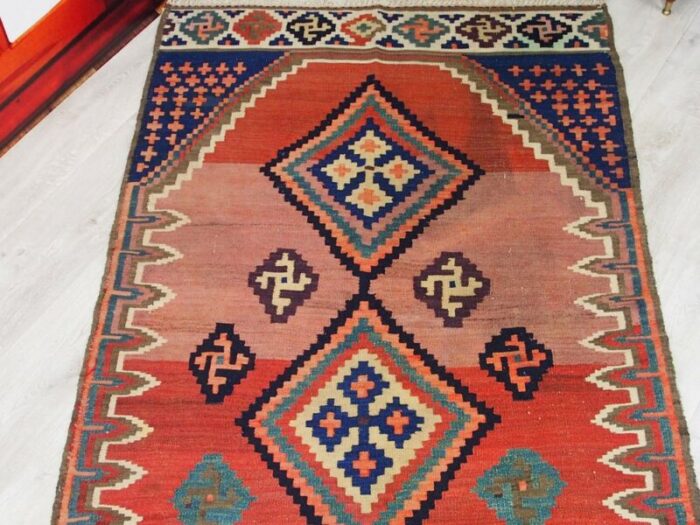 antique oriental nomadic ardabil kilim 1930s 6