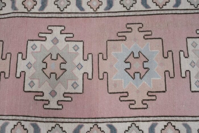 antique soft warm coloured rug runner turkey 6