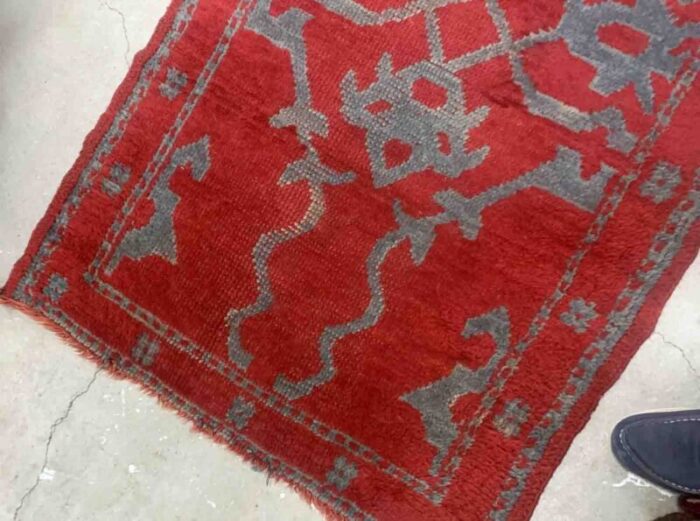 antique turkish oushak rug 1880s 5