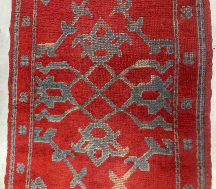 antique turkish oushak rug 1880s 8