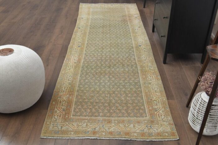 antique turkish oushak runner rug 1 1