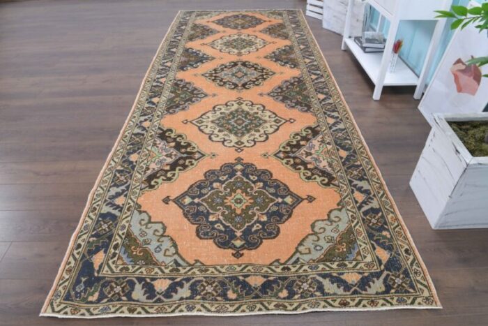 antique turkish oushak runner rug 2 2