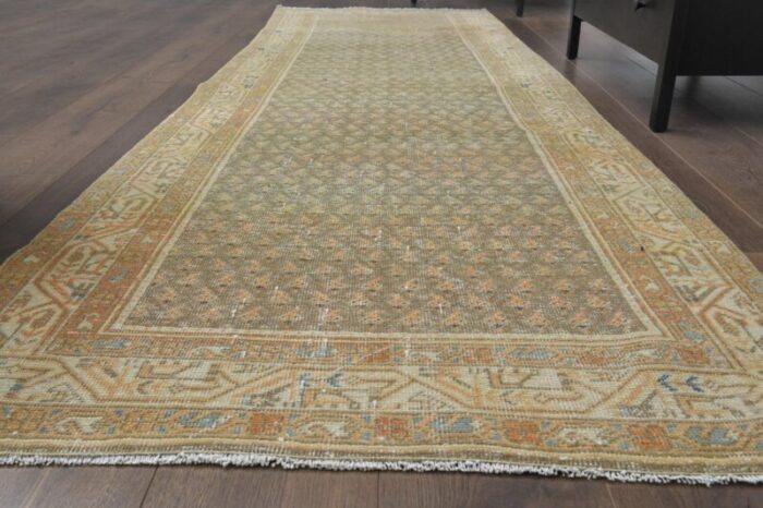 antique turkish oushak runner rug 3 1