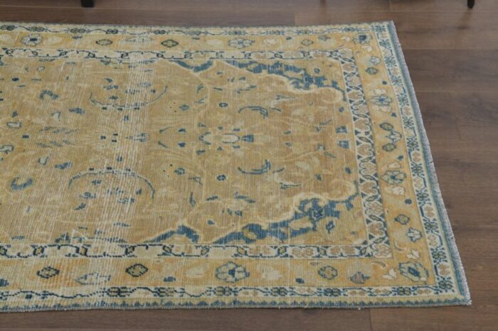 antique turkish oushak runner rug 5