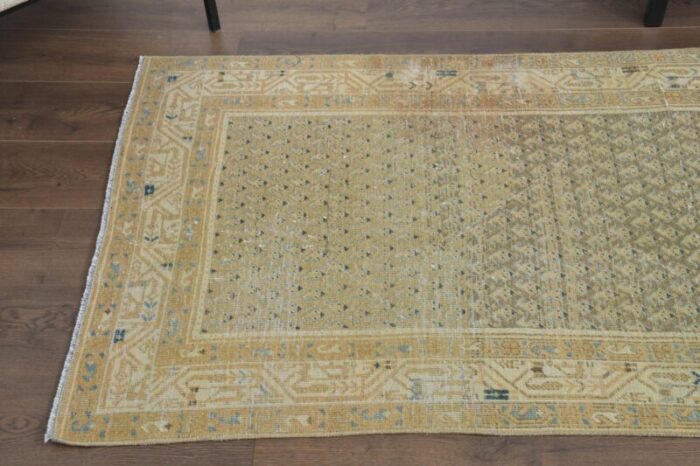 antique turkish oushak runner rug 6 1