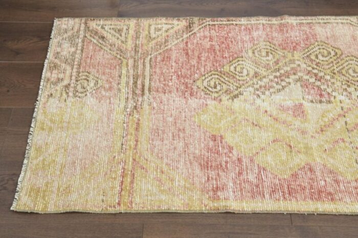 antique turkish oushak runner rug 6 3