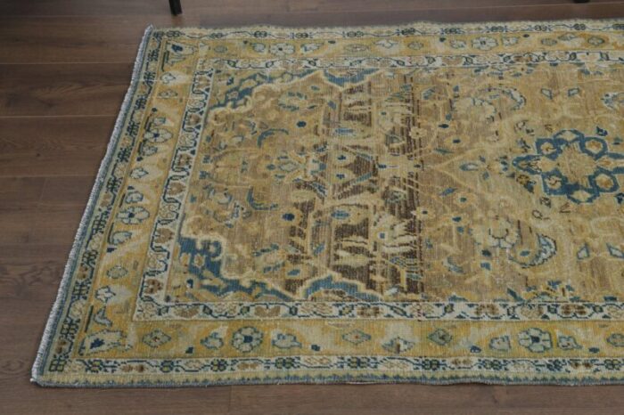 antique turkish oushak runner rug 6