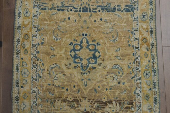 antique turkish oushak runner rug 8