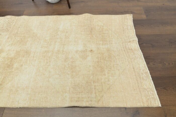 antique turkish oushak runner rug in wool 1940s 4