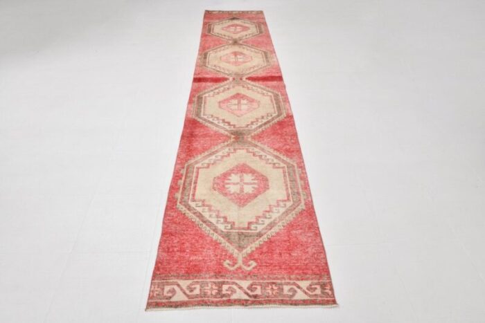 antique turkish red runner rug 1963 1