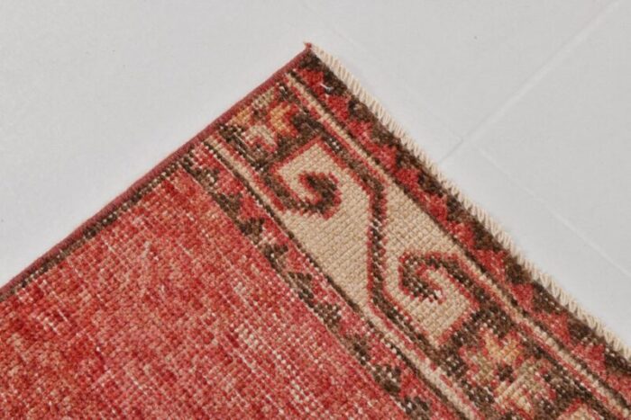 antique turkish red runner rug 1963 11