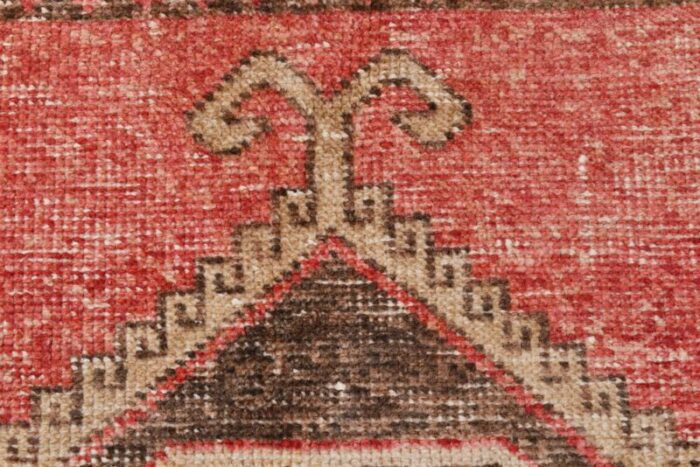 antique turkish red runner rug 1963 12